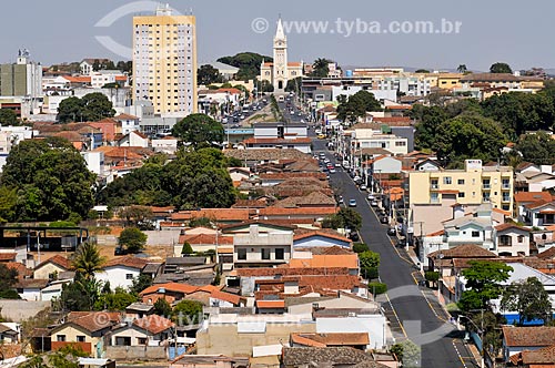  General view of the city of Araxa - Mother Church of Sao Domigos in the background  - Araxa city - Minas Gerais state (MG) - Brazil
