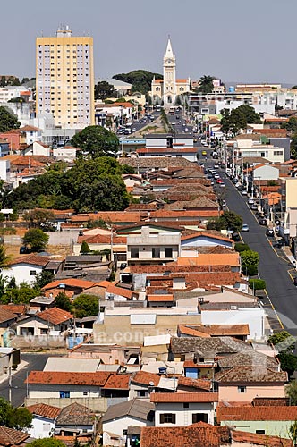  General view of the city of Araxa - Mother Church of Sao Domigos in the background  - Araxa city - Minas Gerais state (MG) - Brazil