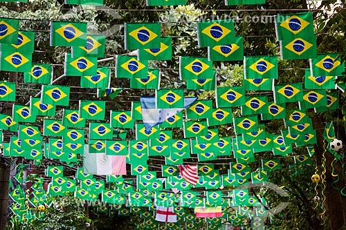  Honorio de Barros Street decorated during World Cup of Brazil  - Rio de Janeiro city - Rio de Janeiro state (RJ) - Brazil