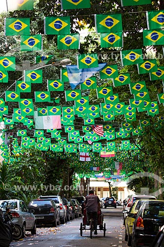  Honorio de Barros Street decorated during World Cup of Brazil  - Rio de Janeiro city - Rio de Janeiro state (RJ) - Brazil