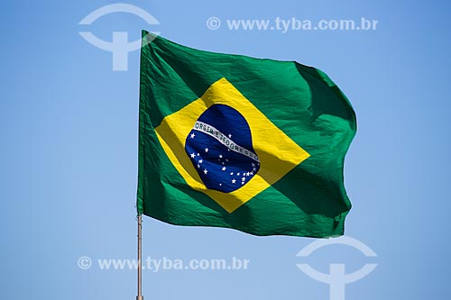  Brazilian flag - Copacabana beach  - Rio de Janeiro city - Rio de Janeiro state (RJ) - Brazil