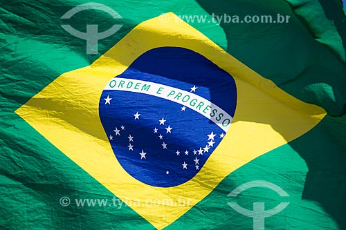  Brazilian flag - Copacabana beach  - Rio de Janeiro city - Rio de Janeiro state (RJ) - Brazil