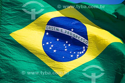  Brazilian flag - Copacabana beach  - Rio de Janeiro city - Rio de Janeiro state (RJ) - Brazil