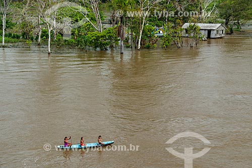  Hut on the banks of the Amazon River  - Urucara city - Amazonas state (AM) - Brazil