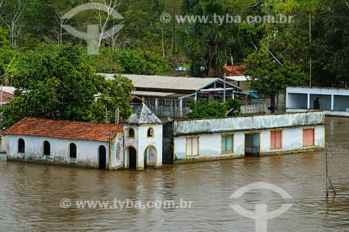  Flooding of homes and church  - Urucara city - Amazonas state (AM) - Brazil