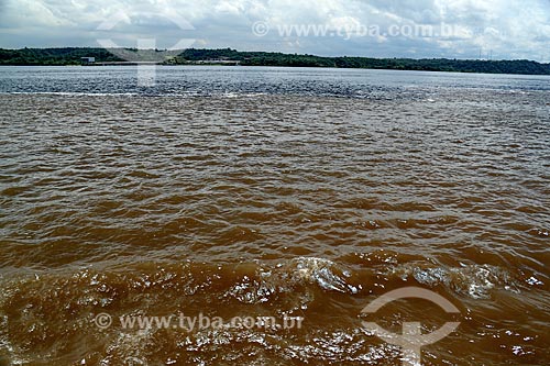  Meeting of the waters of the Solimoes and Negro Rivers  - Manaus city - Amazonas state (AM) - Brazil