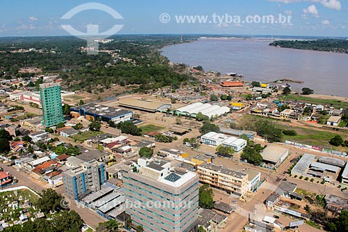  Aerial photo of Porto Velho city with the Madeira River in the background  - Porto Velho city - Rondonia state (RO) - Brazil
