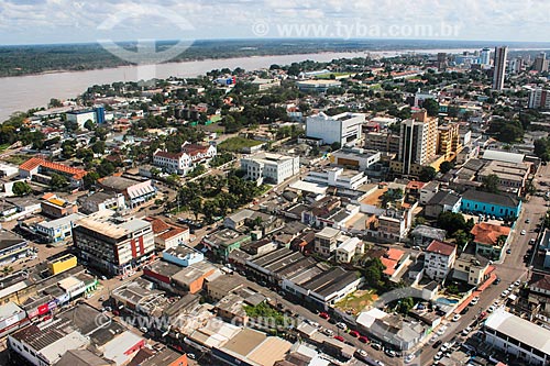  Aerial photo of Porto Velho city with the Madeira River in the background  - Porto Velho city - Rondonia state (RO) - Brazil