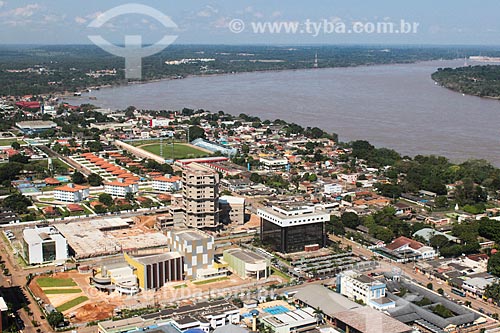  Aerial photo of Porto Velho city with the Madeira River in the background  - Porto Velho city - Rondonia state (RO) - Brazil