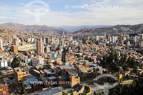  General view of La Paz city with the Hernando Siles Stadium (1931)  - La Paz city - La Paz department - Bolivia