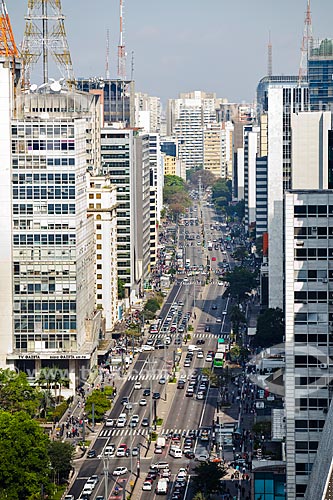  General view of Paulista Avenue  - Sao Paulo city - Sao Paulo state (SP) - Brazil