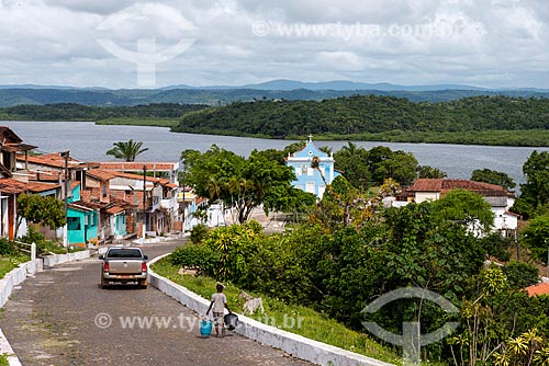  General view of Marau city with the church and the Marau River in the background  - Marau city - Bahia state (BA) - Brazil