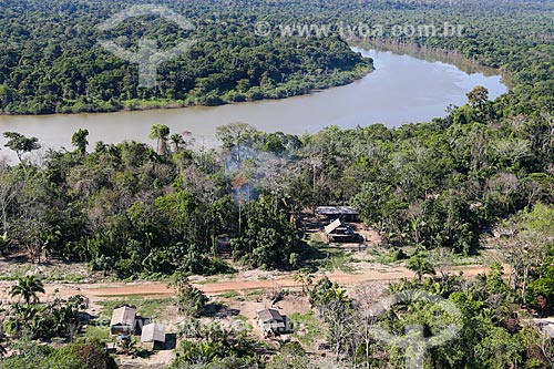  Aerial photo of houses of Cujubim community  - Porto Velho city - Rondonia state (RO) - Brazil