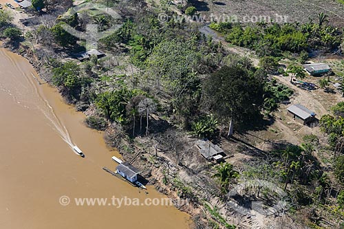  Aerial photo of houses of Cujubim community  - Porto Velho city - Rondonia state (RO) - Brazil