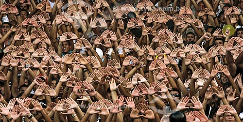  Botafogo soccer fans - Journalist Mario Filho Stadium (1950) - also known as Maracana  - Rio de Janeiro city - Rio de Janeiro state (RJ) - Brazil