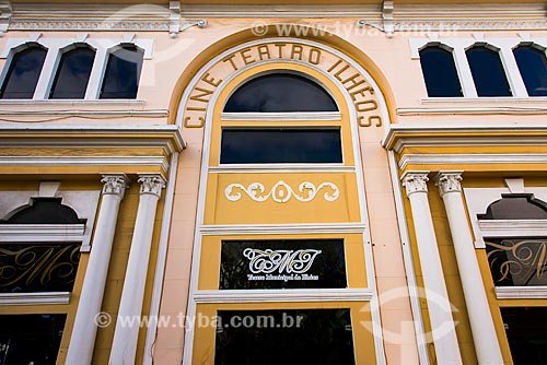  Detail of facade of the old Cine Teatro Ilheos, current Municipal Theater of Ilheus (1932)  - Ilheus city - Bahia state (BA) - Brazil