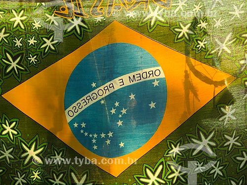  Brazilian flags during World Cup of Brazil  - Porto Alegre city - Rio Grande do Sul state (RS) - Brazil