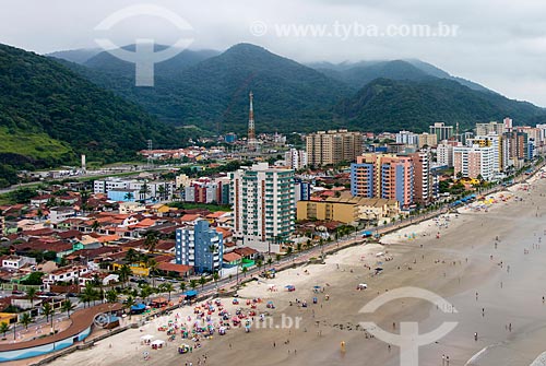  Aerial photo of Vila Atlantica Beach  - Mongagua city - Sao Paulo state (SP) - Brazil