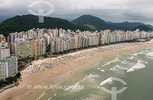  Aerial photo of Pitangueiras Beach  - Guaruja city - Sao Paulo state (SP) - Brazil