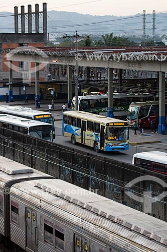  View from the train in the foreground and the background bus station of Nova Iguacu city  - Nova Iguacu city - Rio de Janeiro state (RJ) - Brazil