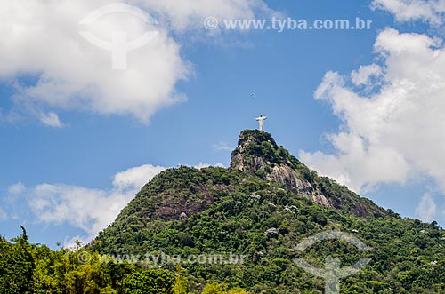  View of Christ the Redeemer from Laranjeiras neighborhood  - Rio de Janeiro city - Rio de Janeiro state (RJ) - Brazil