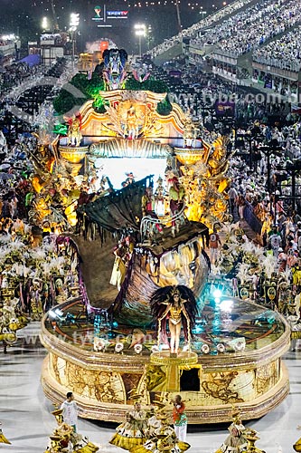  Parade of Gremio Recreativo Escola de Samba Academicos do Grande Rio Samba School - Floats - Plot in 2014 - Maysa green eyes on the sea, on the way: Marica  - Rio de Janeiro city - Rio de Janeiro state (RJ) - Brazil