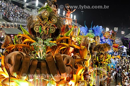  Parade of Gremio Recreativo Escola de Samba Academicos do Salgueiro Samba School - Floats - Plot in 2014 - Gaia - life in our hands  - Rio de Janeiro city - Rio de Janeiro state (RJ) - Brazil