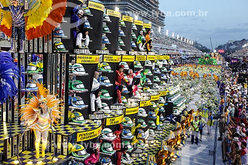  Parade of Gremio Recreativo Escola de Samba Unidos da Tijuca Samba School - Floats - Plot in 2014 - Accelerates, Tijuca!  - Rio de Janeiro city - Rio de Janeiro state (RJ) - Brazil