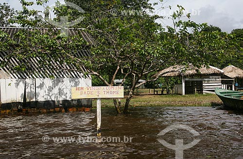  View of Sao Thome Village - on the banks of Negro River  - Manaus city - Amazonas state (AM) - Brazil