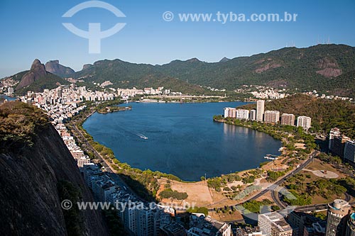  Rodrigo de Freitas lagoon view from Cantagalo Hill  - Rio de Janeiro city - Rio de Janeiro state (RJ) - Brazil