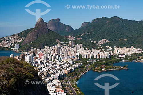  View of the Rodrigo de Freitas Lagoon and Leblon neighborhood  - Rio de Janeiro city - Rio de Janeiro state (RJ) - Brazil