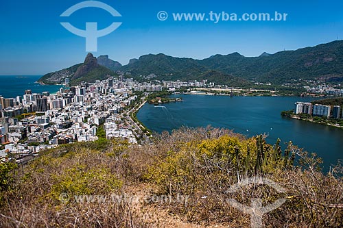  Rodrigo de Freitas lagoon view from Cantagalo Hill  - Rio de Janeiro city - Rio de Janeiro state (RJ) - Brazil