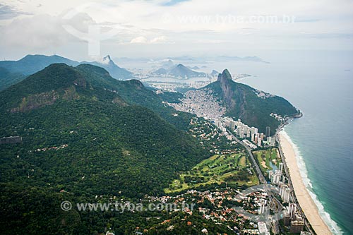  View of Sao Conrado neighborhood from Rock of Gavea  - Rio de Janeiro city - Rio de Janeiro state (RJ) - Brazil