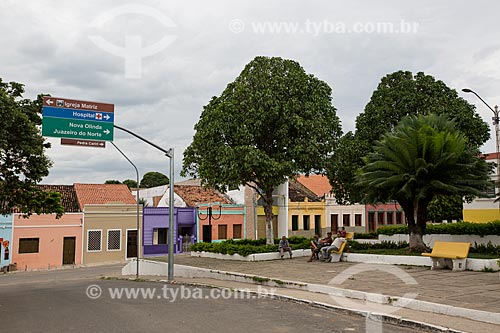  View of Pedro Alvares de Oliveira Square with Deputado Soarea Leite Street in the background  - Santana do Cariri city - Ceara state (CE) - Brazil