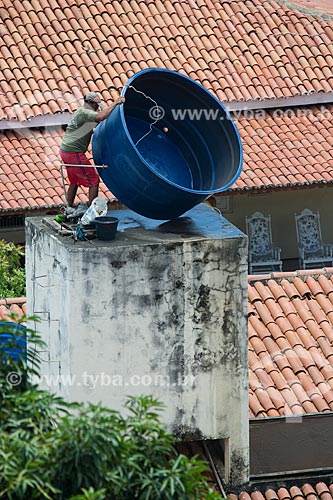  Installation of water tank in residence  - Juazeiro do Norte city - Ceara state (CE) - Brazil