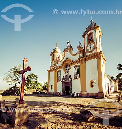  Facade of Matriz Church of Santo Antonio (XVIII century)  - Tiradentes city - Minas Gerais state (MG) - Brazil