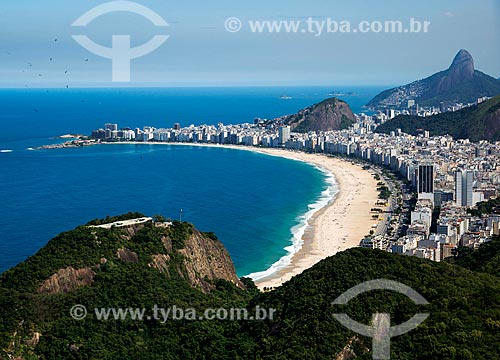  View of Environmental Protection Area of Morro do Leme with Leme and Copacabana beachs in the background  - Rio de Janeiro city - Rio de Janeiro state (RJ) - Brazil