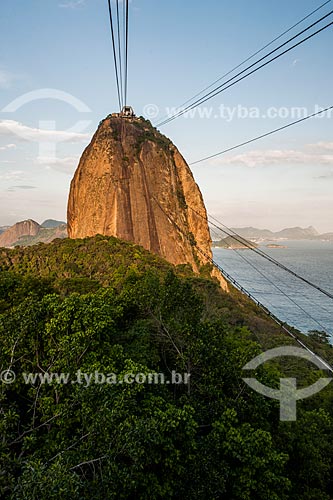  Cable car making the crossing between the Urca Mountain and Sugar Loaf  - Rio de Janeiro city - Rio de Janeiro state (RJ) - Brazil