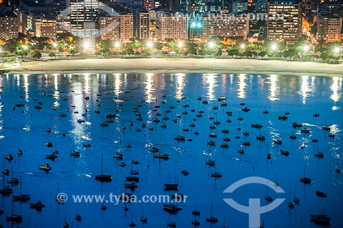  View of boats - Botafogo Bay from Sugar Loaf  - Rio de Janeiro city - Rio de Janeiro state (RJ) - Brazil