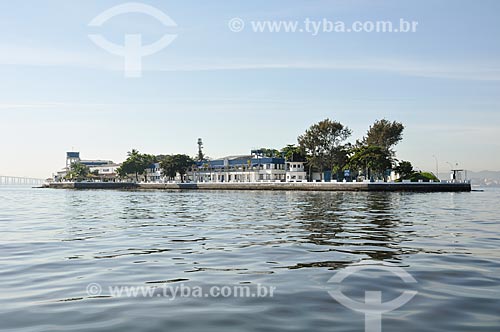  View of Enxadas Island - current headquarters of Admiral Wandenkolk Instruction Center (CIAW)  - Rio de Janeiro city - Rio de Janeiro state (RJ) - Brazil