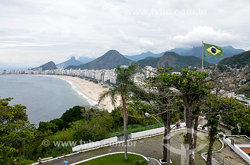  View of leme neighborhood from Duque de Caxias Fort - also known as Leme Fort - Environmental Protection Area of Morro do Leme  - Rio de Janeiro city - Rio de Janeiro state (RJ) - Brazil