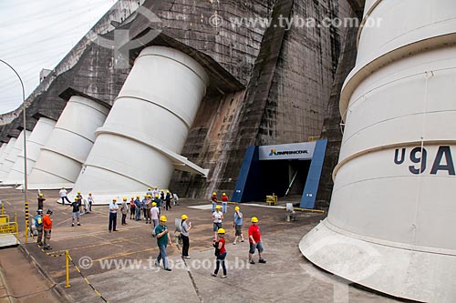  Tourists - dam of Itaipu Hydrelectric Plant  - Foz do Iguacu city - Parana state (PR) - Brazil