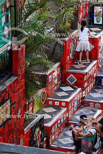  Tourists - Escadaria do Selaron (Selaron Staircase)  - Rio de Janeiro city - Rio de Janeiro state (RJ) - Brazil