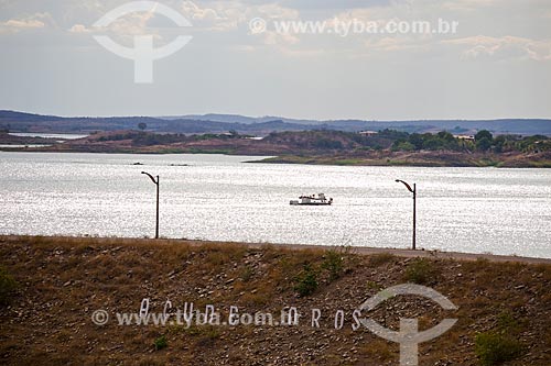  Boat - Jaguaribe River near to Presidente Juscelino Kubitschek de Oliveira Dam - also known as Oros Dam  - Oros city - Ceara state (CE) - Brazil