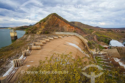  View of spillway of Presidente Juscelino Kubitschek de Oliveira Dam - also known as Oros Dam  - Oros city - Ceara state (CE) - Brazil