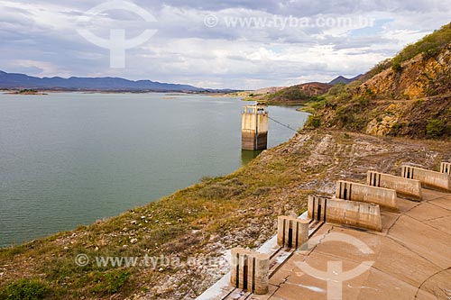  View of spillway of Presidente Juscelino Kubitschek de Oliveira Dam - also known as Oros Dam  - Oros city - Ceara state (CE) - Brazil