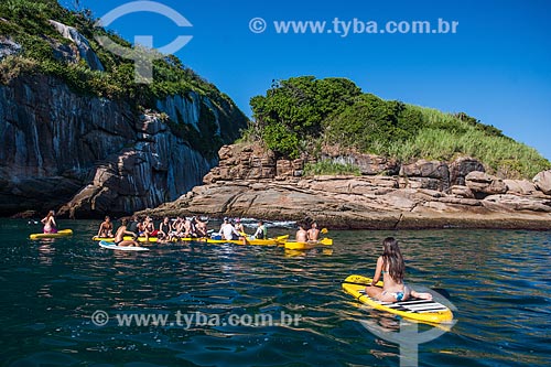  Practitioners of Stand up paddle and canoeing near to Tijucas Islands  - Rio de Janeiro city - Rio de Janeiro state (RJ) - Brazil