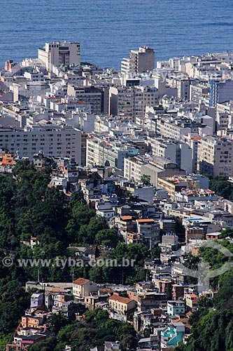  Ladeira dos Tabajaras Slum with Copacabana neighborhood in the background  - Rio de Janeiro city - Rio de Janeiro state (RJ) - Brazil