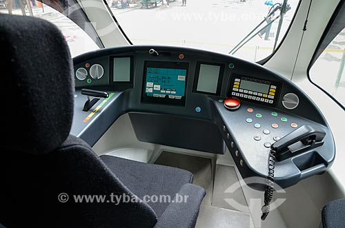  Light rail transit wagon on exhibition Cinelandia Square  - Rio de Janeiro city - Rio de Janeiro state (RJ) - Brazil
