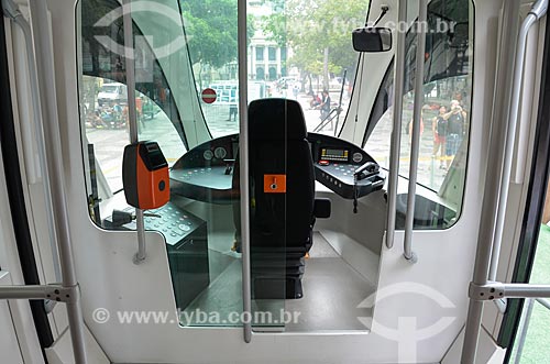  Light rail transit wagon on exhibition Cinelandia Square  - Rio de Janeiro city - Rio de Janeiro state (RJ) - Brazil